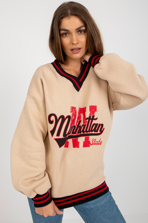 Bēšs sieviešu sporta krekls ar...