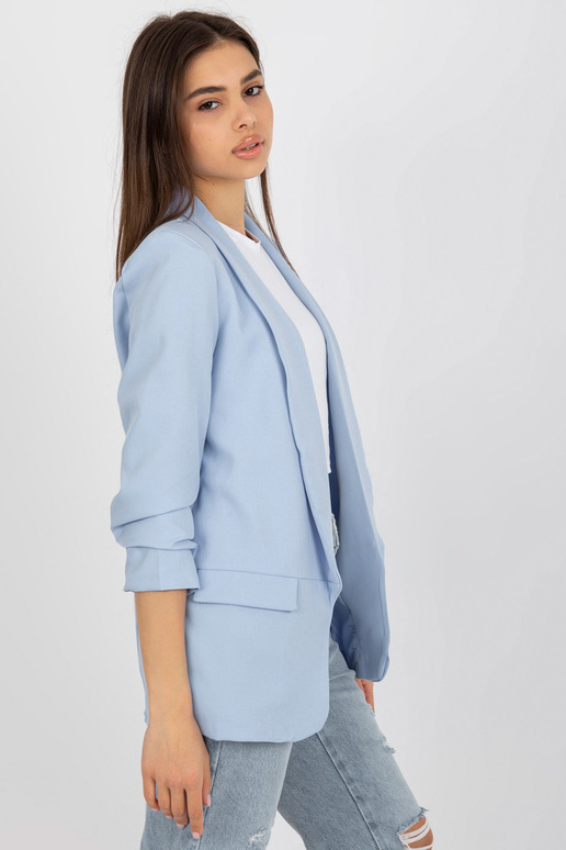 Gaiši zila eleganta jaka ar 3/4... Gaiši zila eleganta jaka ar 3/4...