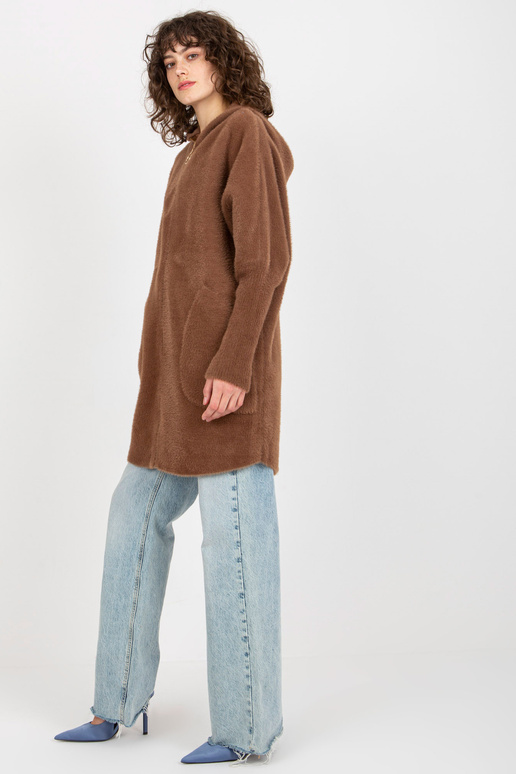 Brūns sieviešu Alpakas mētelis ar...