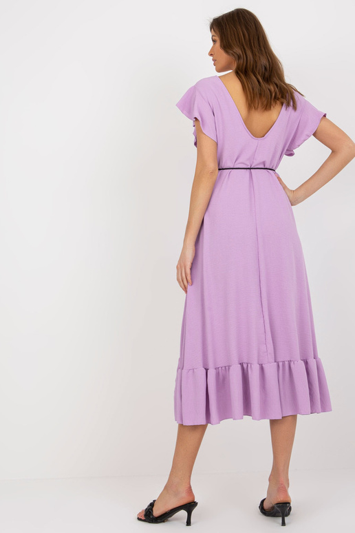 Gaiši violeta midi kleita ar volānu...