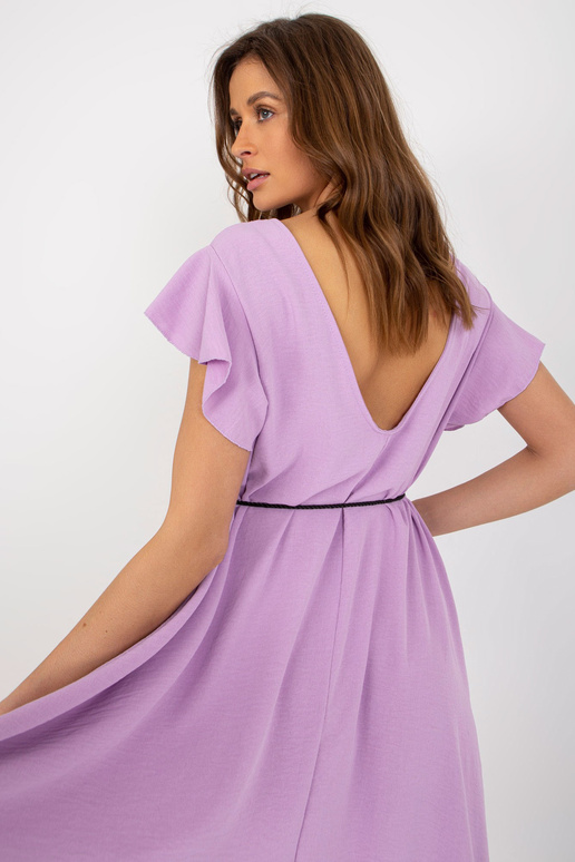 Gaiši violeta midi kleita ar volānu...