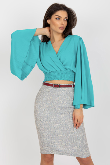 Zila īsa svinīga blūze ar...