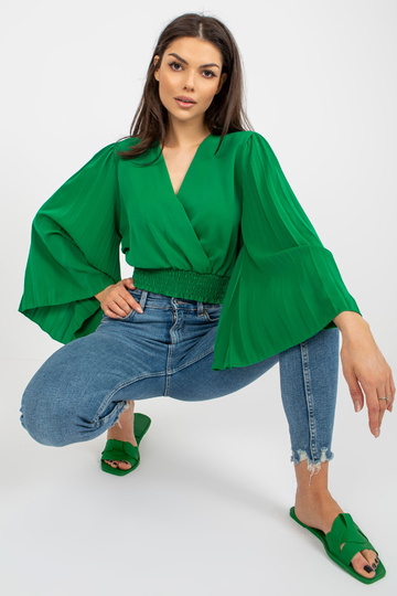 Zaļa īsa svinīga blūze ar... 2