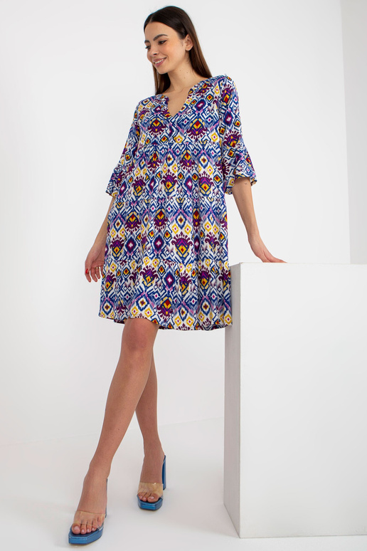 Violeta kleita ar brīvu V veida kakla...