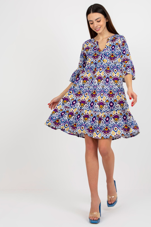 Violeta kleita ar brīvu V veida kakla...