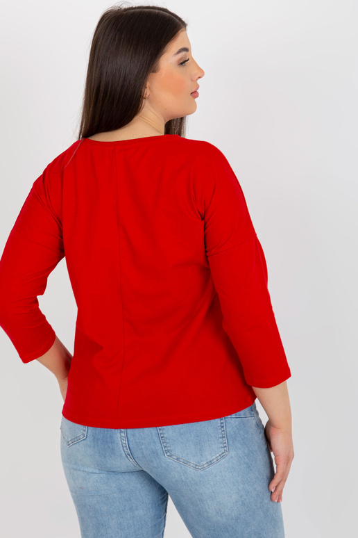 Sarkana sieviešu liela izmēra blūze...