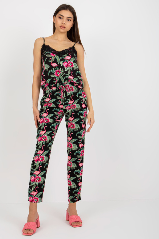 Bikses no auduma ar apdruku un... Bikses no auduma ar apdruku un...