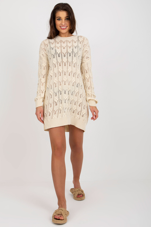 Gaiši bēša vasaras trikotāžas kleita...