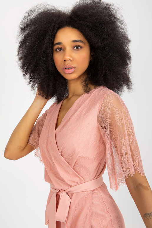 Netīri rozā ietīšanas kokteiļkleita...