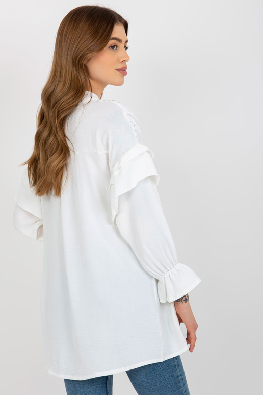 Ecru boho krekls ar volāniem un...