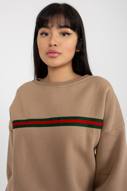 Tumši bēšs sieviešu sporta krekls bez...