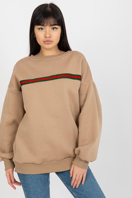 Tumši bēšs sieviešu sporta krekls bez...