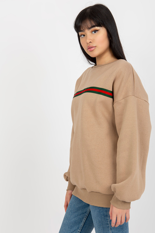 Tumši bēšs sieviešu sporta krekls bez...