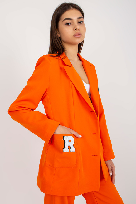 Oranžs ikdienas uzvalka žakete Oranžs ikdienas uzvalka žakete