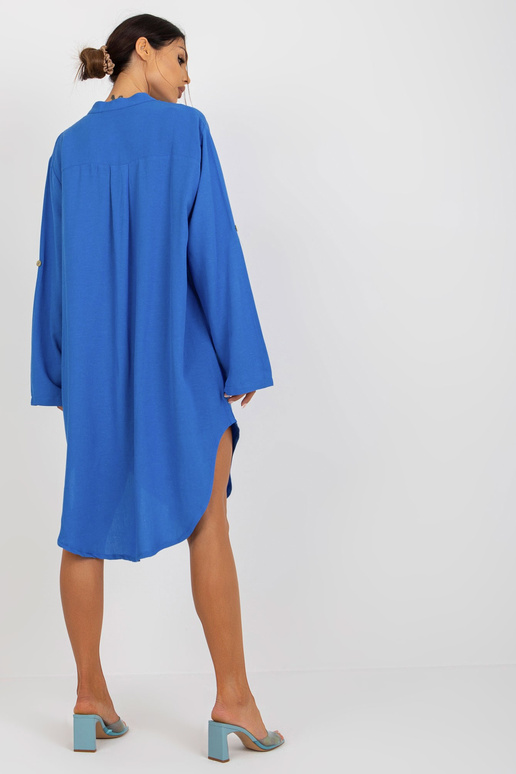 Zila vasaras kleita ar linu OCH BELLA