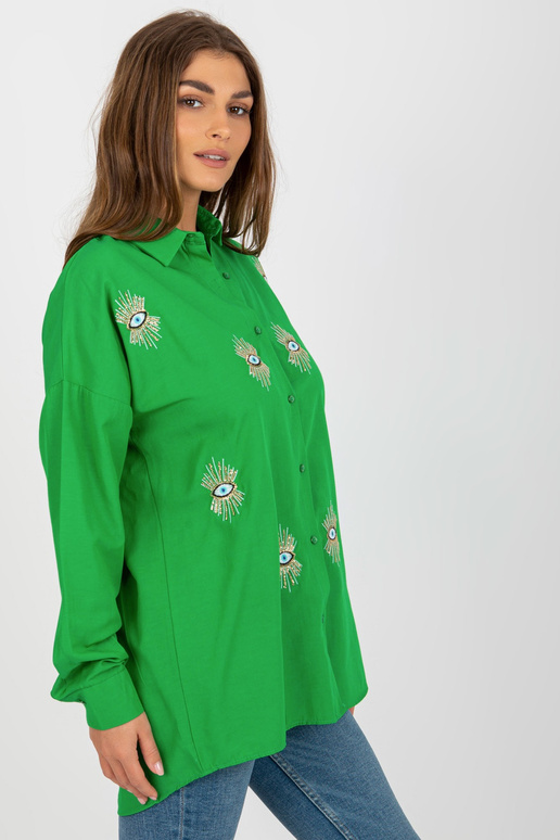 Zaļš sieviešu liela izmēra krekls ar...