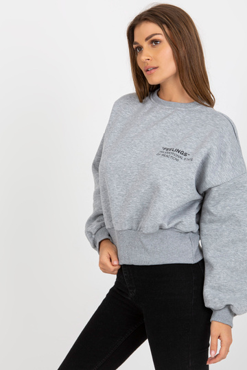 Pelēks īss džemperis bez...