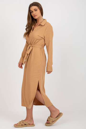 Camel Midi Stripe kleita ar...
