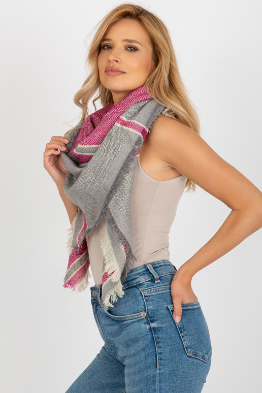 Pelēka fuksijas krāsas sieviešu šalle...