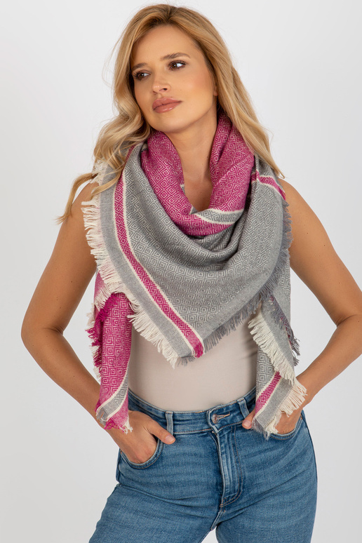 Pelēka fuksijas krāsas sieviešu šalle...