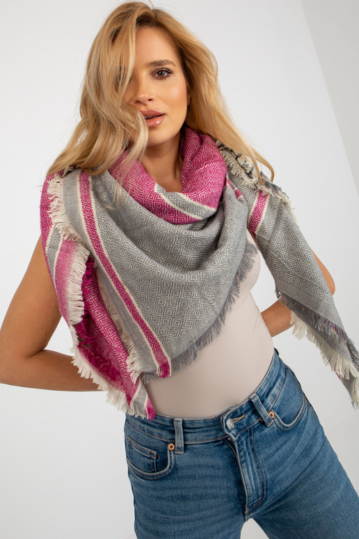 Pelēka fuksijas krāsas sieviešu šalle...