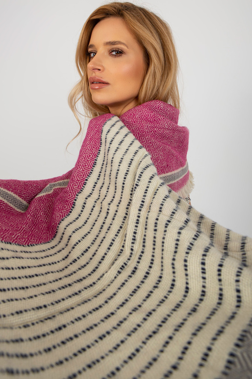 Pelēka fuksijas krāsas sieviešu šalle...