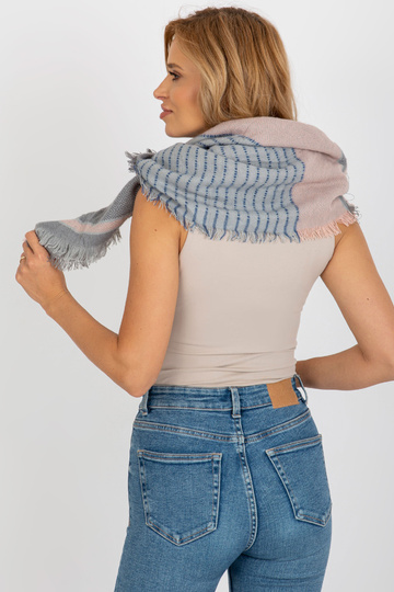 Pelēki gaiši rozā šalle ar...