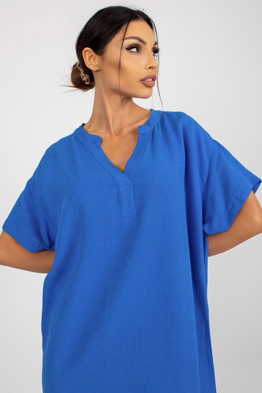 Zila vasaras midi kleita ar V veida...