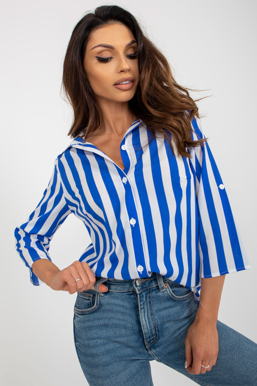 Blūze-LK-BZ-509300.70P-balta un zila