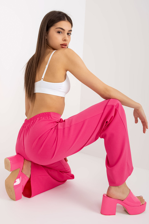 Tumši rozā platas bikses no uzvalka...