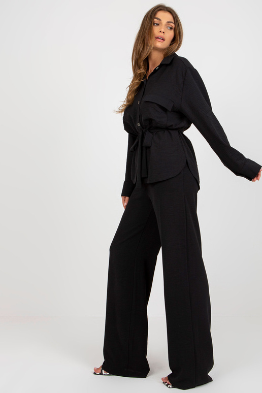 Melns Oversize Oversize krekls ar jostu