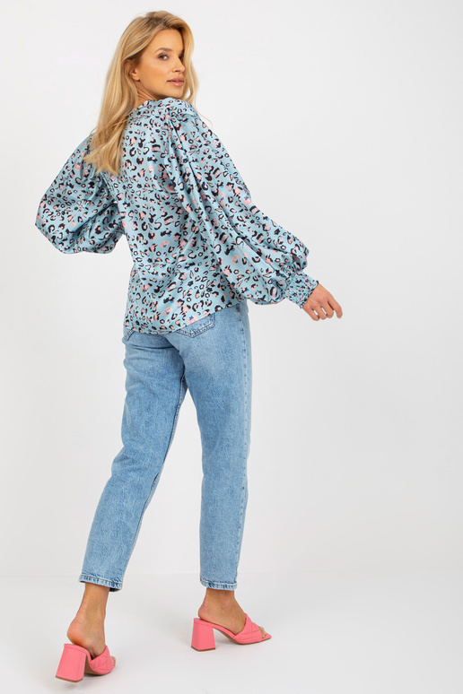 Zils un melns leopterna krekls no...