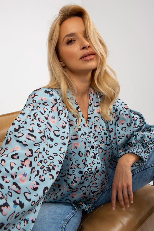 Zils un melns leopterna krekls no...