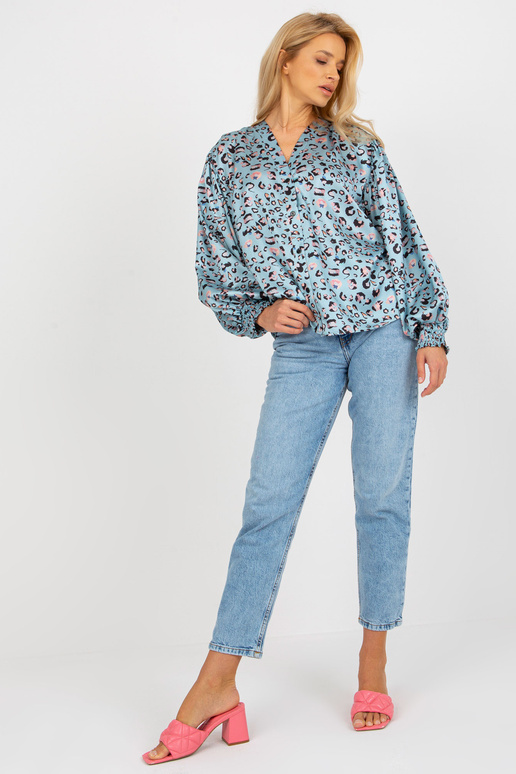 Zils un melns leopterna krekls no...