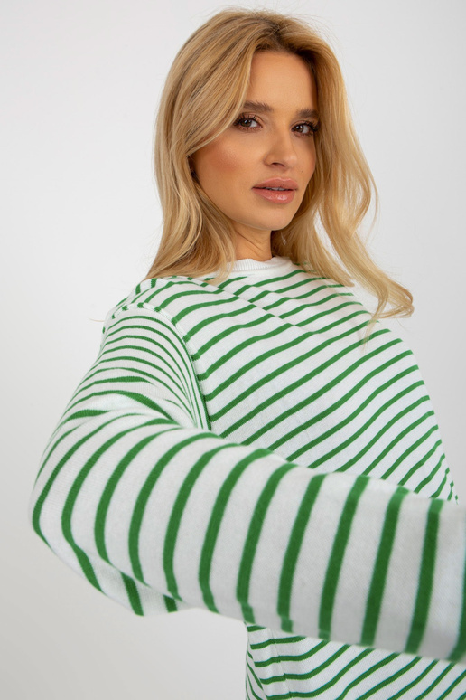 Balts un zaļš klasisks svītrains...