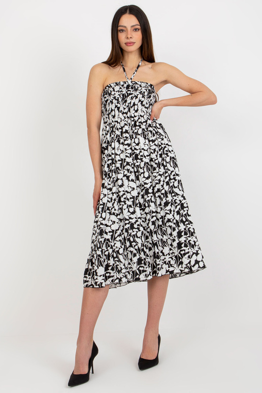 Melna pleca kleita ar apdruku un...