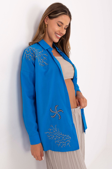 Zils lielizmēra krekls ar... 2