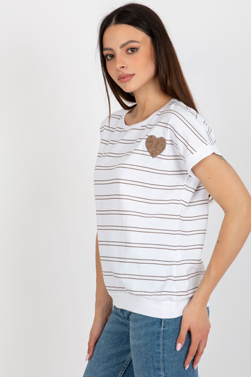 Balta un brūna svītraina...