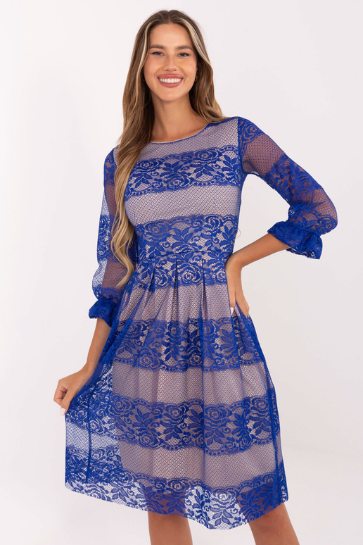 Kobalta midi kokteiļkleita ar...