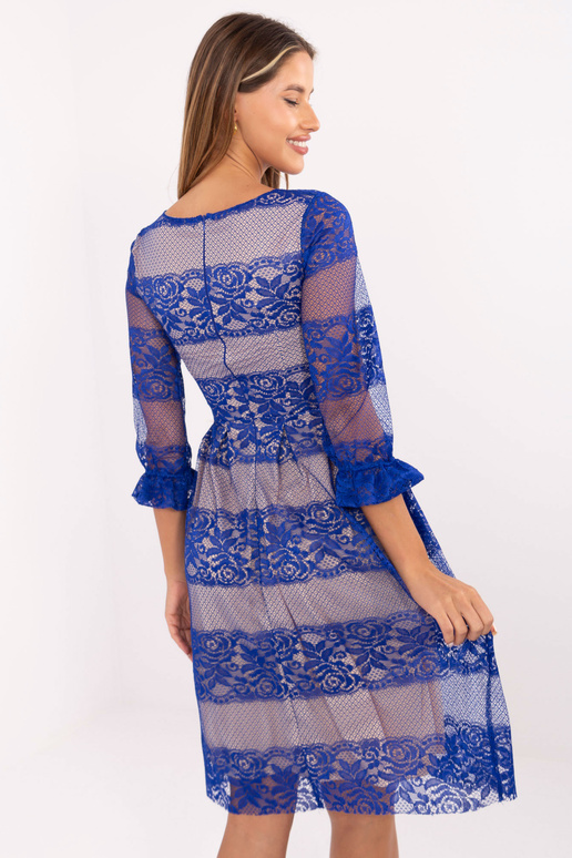 Kobalta midi kokteiļkleita ar...