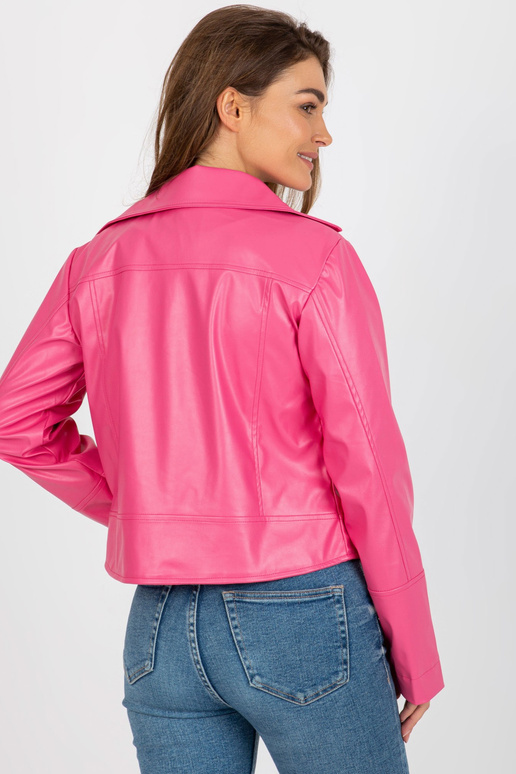 Rozā īsa ramona jaka ar kabatām Rozā īsa ramona jaka ar kabatām