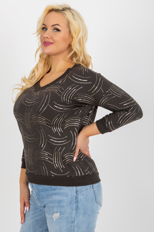 Khaki sieviešu liela izmēra apdruka...