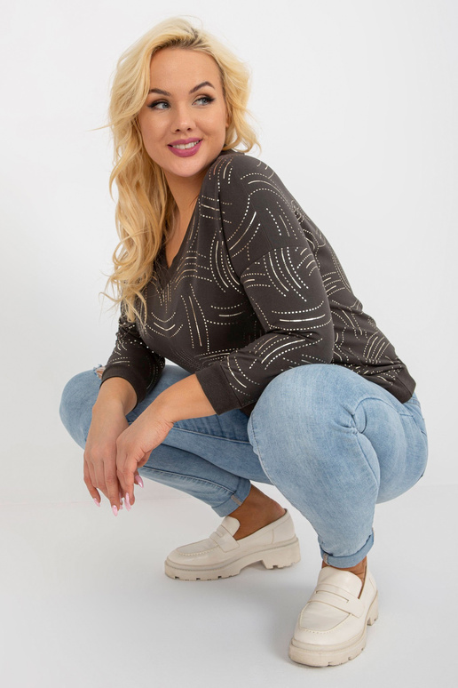 Khaki sieviešu liela izmēra apdruka...