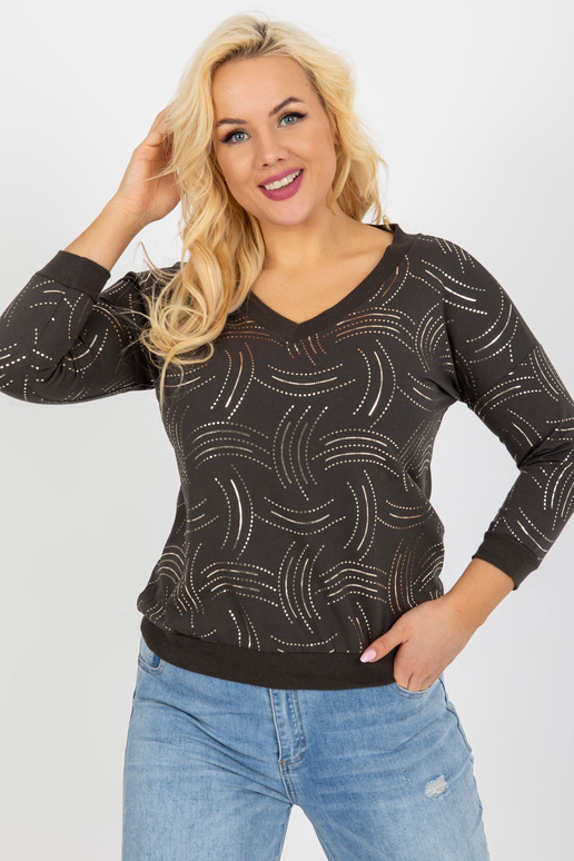 Khaki sieviešu liela izmēra apdruka...