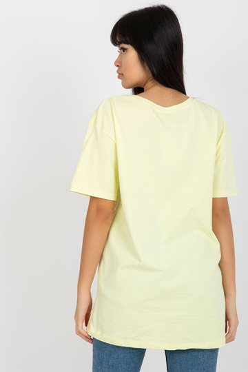 Dzeltens brīvs t-krekls ar... 2