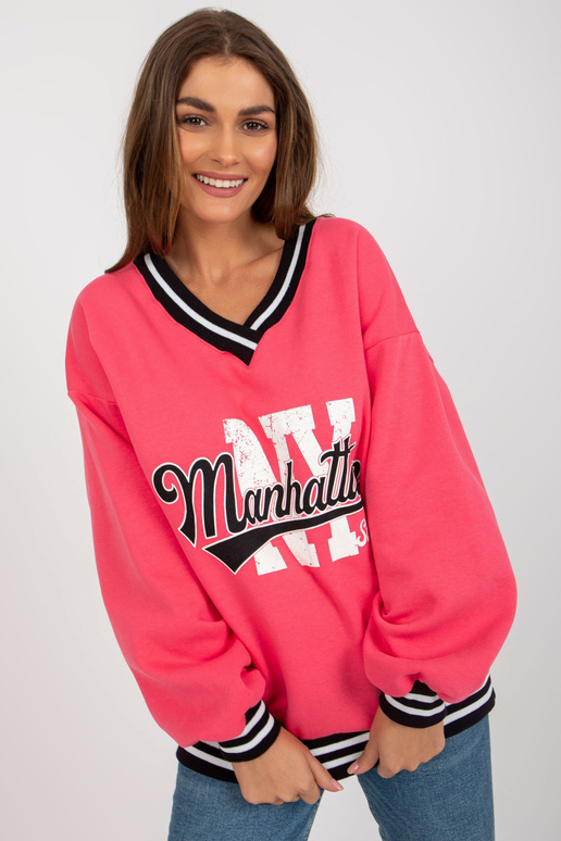 Koraļļu džemperis ar lielizmēra...