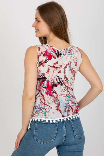 Balta un rozā blūze ar... 2