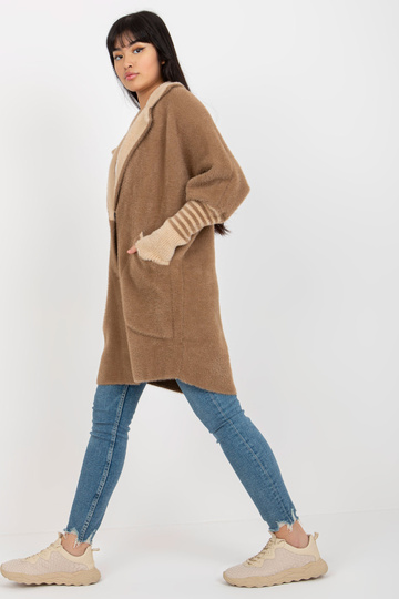 Gaiši brūns alpakas kažoks... 2