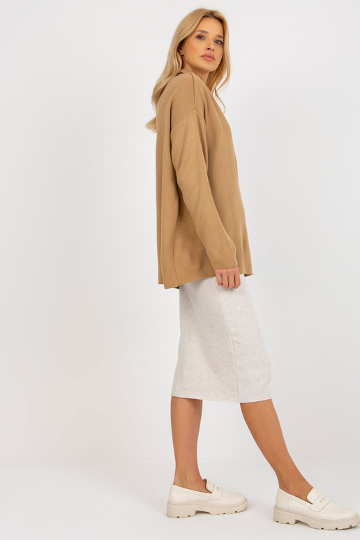 Kamieļu garš oversize džemperis ar...