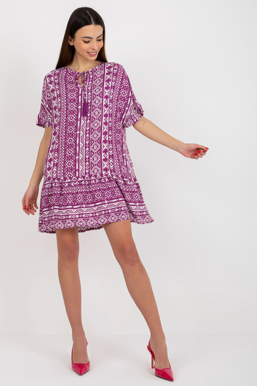 Violeta boho mini kleita ar flounces...